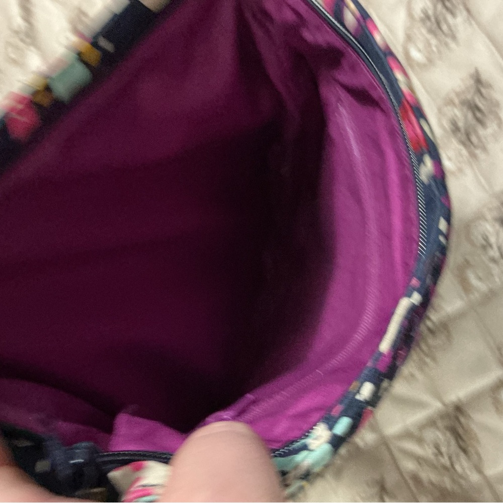 Vera Bradley Navy Paisley Crossbody with Pink, Red & Teal Accents - Picture 5 of 5